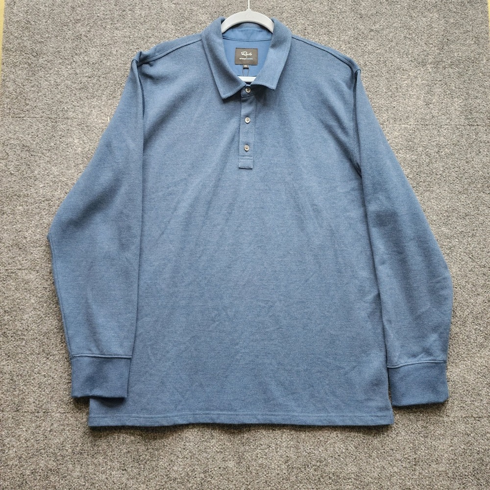 NWT Rails x Peterson Partners Men's Long Sleeve Cotton Blend Polo Shirt XXL